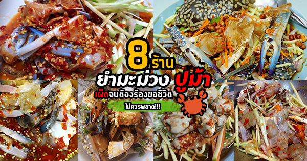 8 ร้านยำมะม่วงปูม้า แซ่บสะเด็ด เผ็ชชชชจนต้องร้องขอชีวิต