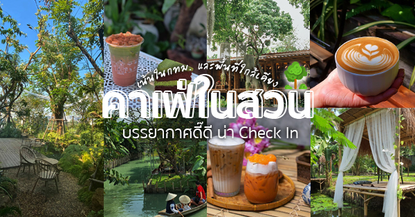 คาเฟ่ในสวน บรรยากาศดีจนต้องถ่ายรูป Check in อวดเพื่อน!