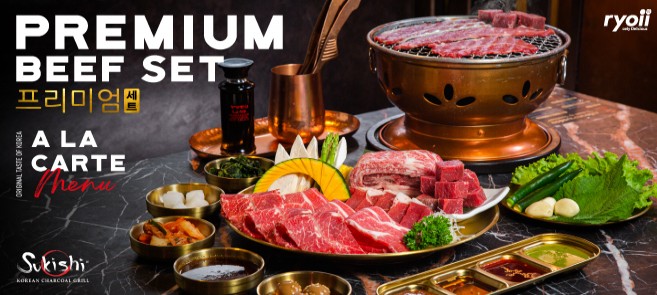 รีวิว Sukishi Korean Charcoal Grill ชุดปิ้งย่างพรีเมียม A La Carte เนื้อวัวและเนื้อหมูคุณภาพดี เสิร์ฟพร้อมชุดพันชันสไตล์เกาหลีแบบไม่อั้น!